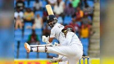 India vs West Indies: टॉप ऑर्डर के लड़खड़ाने के बाद रहाणे ने संभाला