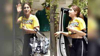 महज 1300 रुपये का है Sara Ali Khan का ये जिम क्रॉप टॉप