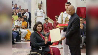 पैरा-ऐथलीट दीपा मलिक को मिला राजीव गांधी खेल रत्न अवॉर्ड, राष्ट्रपति ने दिए पुरस्कार