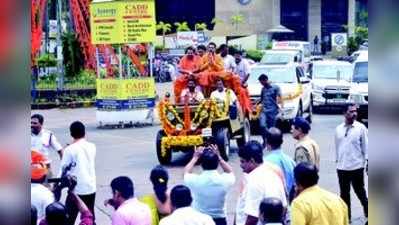 ಬಿಜೆಪಿ ರಾಜ್ಯಾಧ್ಯಕ್ಷ ನಳಿನ್‌ಗೆ ಅದ್ಧ್ದೂರಿ ಸ್ವಾಗತ