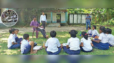 ক্লাসরুমে মদের ঠেক, গাছতলায় পঠন-পাঠন