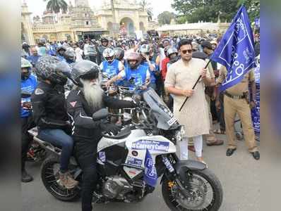 ‘ಕಾವೇರಿ ಕೂಗು’ ಬೈಕ್‌ ರಾರ‍ಯಲಿಗೆ ಮೈಸೂರಲ್ಲಿ ಉತ್ತಮ ಸ್ಪಂದನೆ