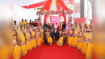 उदयपुर: सामूहिक विवाह समारोह में 51 गरीब-दिव्यांग जोड़ों की हुई शादी