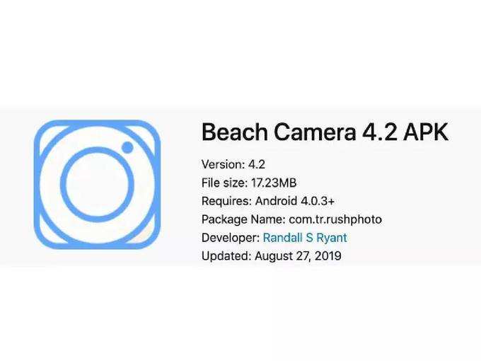 Beach Camera App