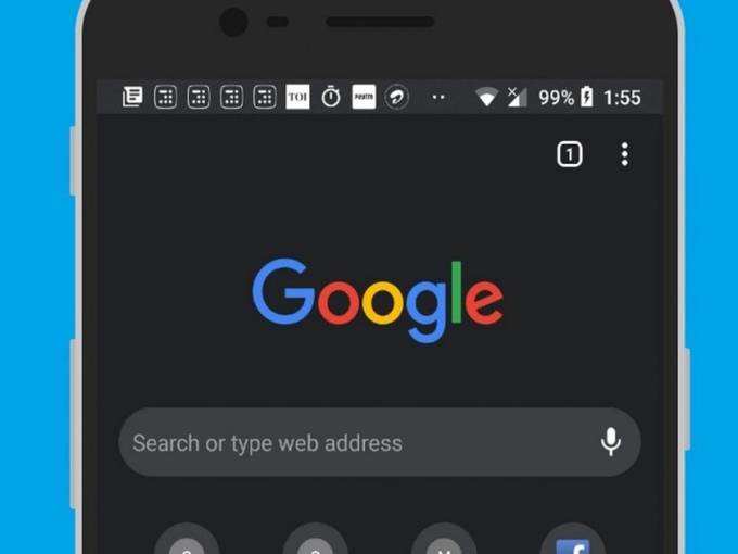 Google Chrome Dark mode on Android