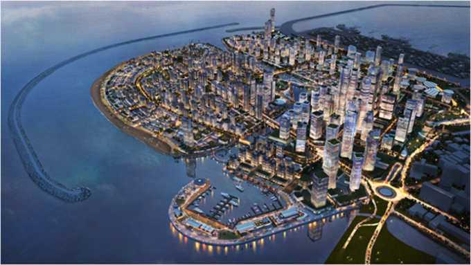 Port City Project near Colombo in Sri Lanka