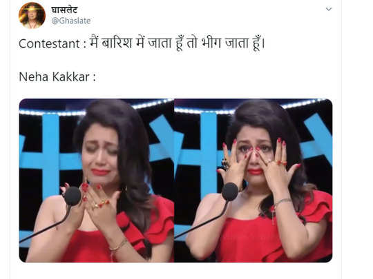 neha kakkar crying meme, नेहा कक्कड़ पर बने मीम देख आ जाएंगे चक्कर! - neha  kakkar funny crying memes on twitter and social media - Navbharat Times