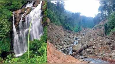 ಭೂಕುಸಿತದಿಂದ ಆಲೆಖಾನ ಜಲಪಾತ ಛಿದ್ರ: ಚಾರಣಿಗರ ರಮಣೀಯ ತಾಣ ಈಗ ಭಯಾನಕ