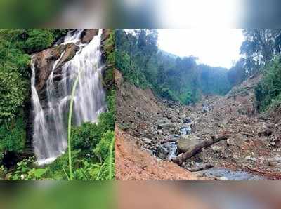 ಭೂಕುಸಿತದಿಂದ ಆಲೆಖಾನ ಜಲಪಾತ ಛಿದ್ರ: ಚಾರಣಿಗರ ರಮಣೀಯ ತಾಣ ಈಗ ಭಯಾನಕ