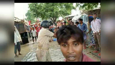 गाजीपुर: बिना हेल्मेट देख मोटरसाइकल सवार को रोका, पुलिसकर्मी की हुई जमकर पिटाई