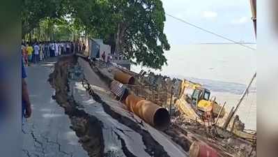 ডায়মন্ড হারবারে ধস-কবলিত রাস্তা মেরামতি পরিদর্শনে সচিব