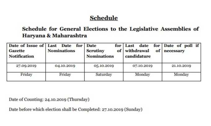 election dates