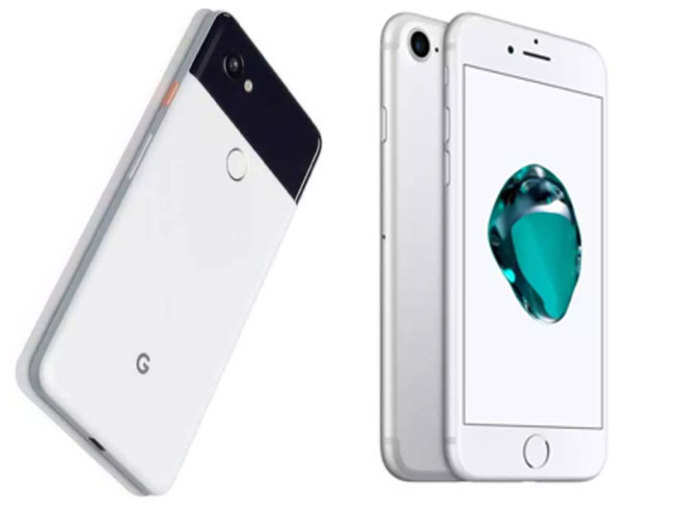 Apple iPhone 7 और Google Pixel 2XL