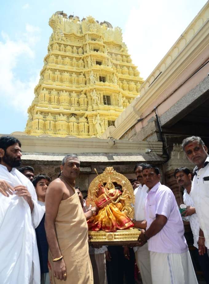 ಚಾಮುಂಡೇಶ್ವರಿ ಉತ್ಸವ ಮೂರ್ತಿ ಸಿದ್ಧತೆ 