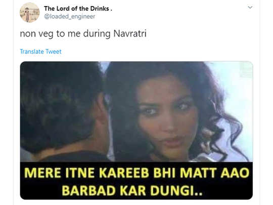 navratri memes, नवरात्रि पर नॉन-वेज से तो पीछा छुड़ा लेंगे लेकिन इन जोक्‍स  से कैसे? - these funny jokes and memes related to navratri and chicken will  make you laugh - Navbharat