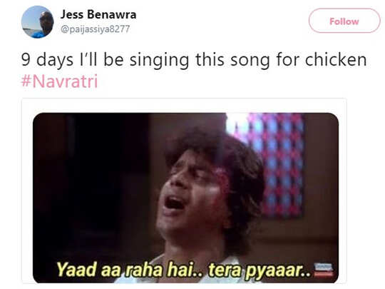 navratri memes, नवरात्रि पर नॉन-वेज से तो पीछा छुड़ा लेंगे लेकिन इन जोक्स से कैसे? - these funny jokes and memes related to navratri and chicken will make you laugh - Navbharat navratri memes, नवरात्रि पर नॉन-वेज से तो पीछा छुड़ा लेंगे लेकिन इन जोक्स से कैसे? - these funny jokes and memes related to navratri and chicken will make you laugh - Navbharat