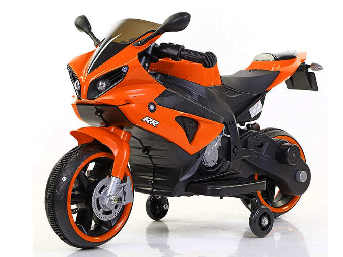 Toy House Mini Yamaha R1 Bike with Rechargeable Battery Operated Ride-on for Kids 2 to 5yrs Orange