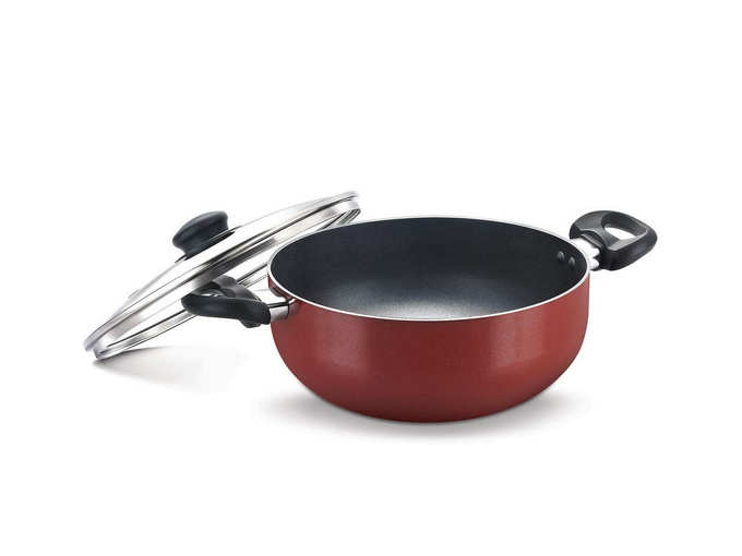 Prestige OMG DLX Induction Base Non-Stick Aluminium Deep Kadai