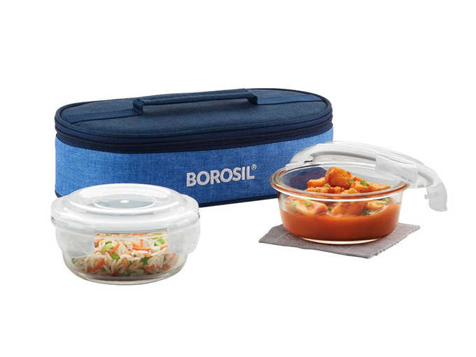 Borosil Prime Glass Lunch Box Set of 2