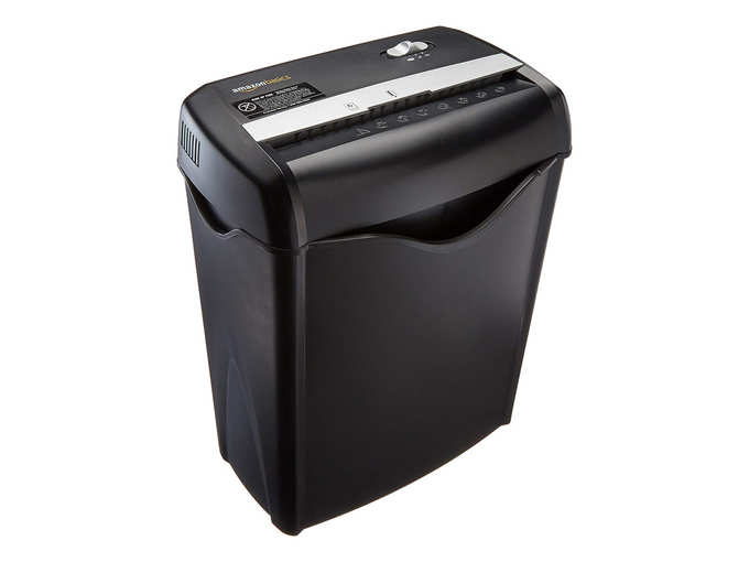 AmazonBasics 6-Sheet Cross Cut Paper and Credit Card Shredder