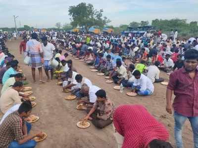 3,000 பேருக்கு கிடா விருந்து; ஆண்கள் மட்டுமே பங்கேற்ற ஆச்சரிய கோயில் திருவிழா!