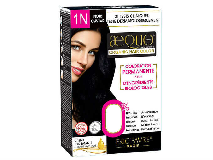AEQUO Permanent Organic Hair Color, Women 1N Jet Black