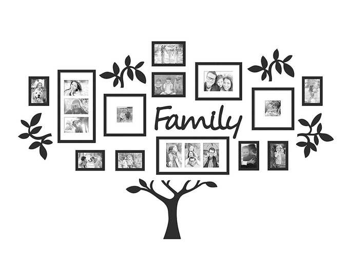 Paper Plane Design &#39;Eye Catching Family Tree&#39; Photo Frame Set