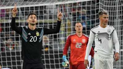 Argentina vs Germany: ജര്‍മനിയെ പിടിച്ചുകെട്ടി മെസ്സിയില്ലാത്ത അര്‍ജന്‍റീന; രണ്ടാം പകുതിയില്‍ അര്‍ജന്‍റീനയുടെ തിരിച്ചുവരവ്