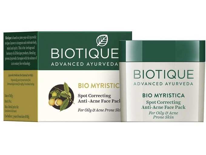 Biotique Bio Myristica Spot Correcting Anti Acne Face Pack, 20g