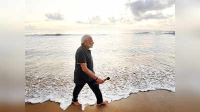महाबलीपुरम में पीएम नरेंद्र मोदी ने लिखी कविता, शेयर कर लिखा- सागर से संवाद करने में खो गया