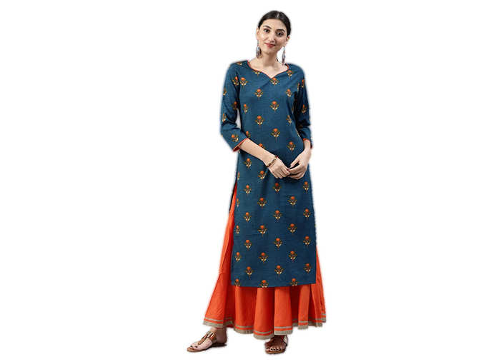 Vaamsi Crepe Digital Printed Kurti