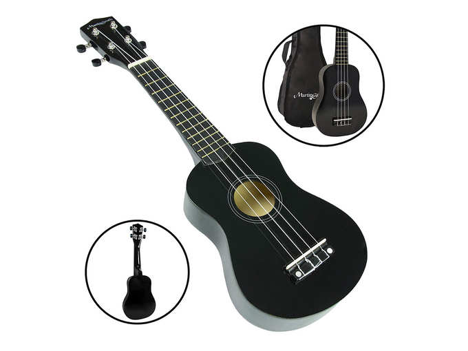 Martin Smith UK-212 Ultimate Soprano UKulele Starter Kit (Black)