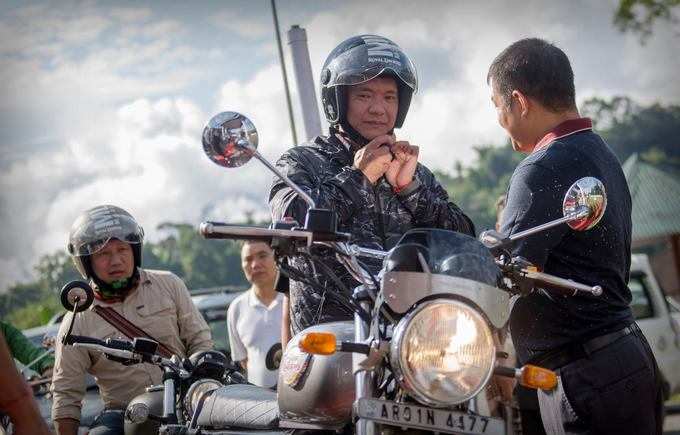 Arunachal Pradesh CM on Royal Enfield Interceptor 650