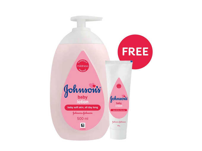 Johnsons Baby Lotion, 500ml with Free Baby Cream