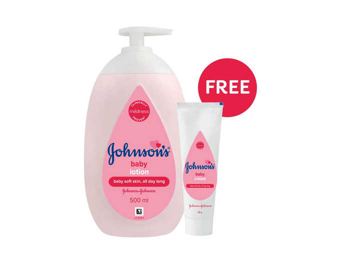 Johnson&#39;s Baby Lotion, 500ml with Free Baby Cream