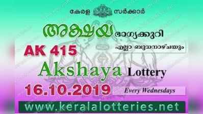 AK 415 Lottery: അക്ഷയ ലോട്ടറി നറുക്കെടുപ്പ് ഇന്ന് മൂന്ന് മണിയ്ക്ക്