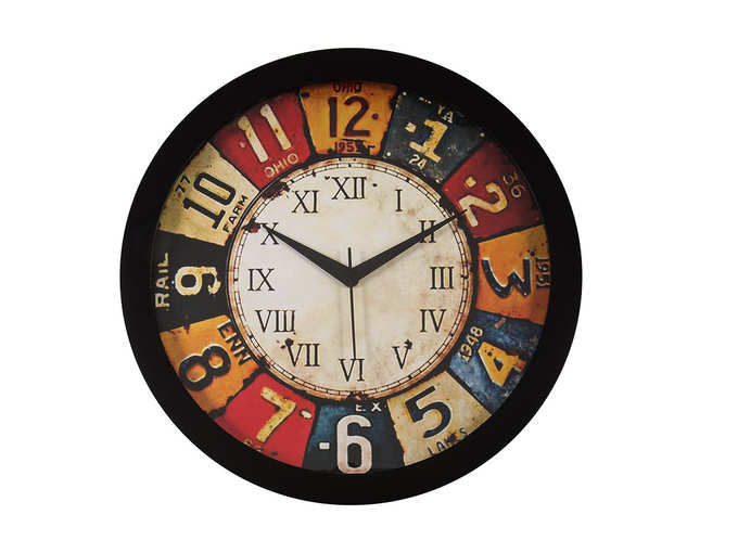 RAG28 11.75 Inches Designer Round Wall Clock for Home-Kitchen-Living Room