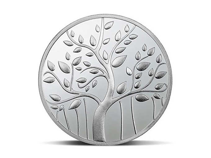 MMTC-PAMP Silver Banyan Tree Coin with Capsule Packing, 10g(Silver)