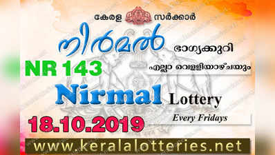 NR 143 Lottery: നിര്‍മല്‍ ലോട്ടറി നറുക്കെടുപ്പ് ഇന്ന് മൂന്ന് മണിയ്‍ക്ക്