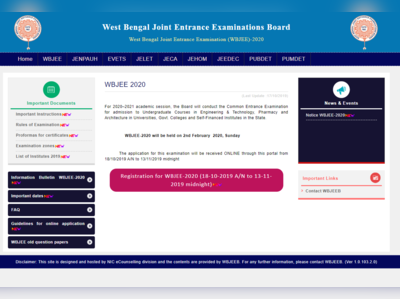 WBJEE 2020: आवेदन प्रक्रिया शुरू, 13 नवंबर अंतिम तारीख