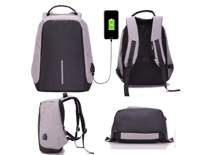 Gadgetbucket B3 Water Resistant Antitheft Travel Laptop Backpack with USB Port