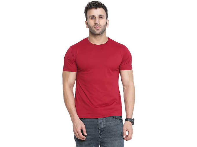 CHKOKKO Men Active Wear Round Neck Regular Dry Fit Stretchable Yoga Gym Sports Tshirts