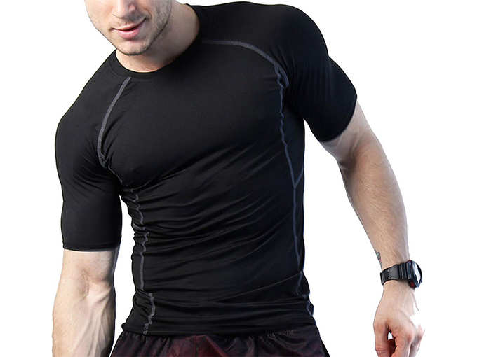 Zesteez Mens Stretchable Gym and Sports Wear Tshirt for Men