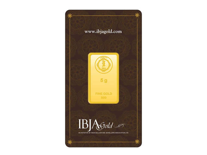 IBJA Gold 5 Gm, 24K (999) Yellow Gold Precious Bar