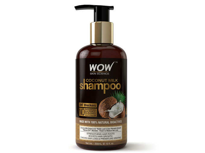 WOW Coconut Milk No Parabens, Sulphate, Silicone, Salt &amp; Color Shampoo, 300mL