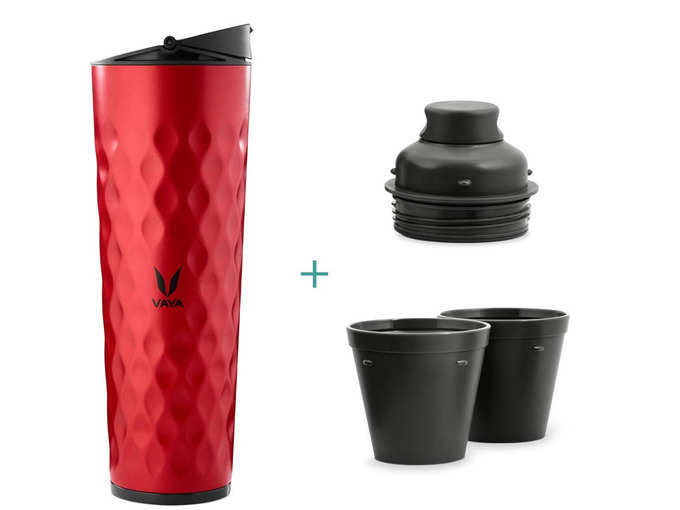 Vaya Drynk 600 ml 3 in 1 Thermosteel Vacuum Insulated Gulper and Sipper Water Bottle
