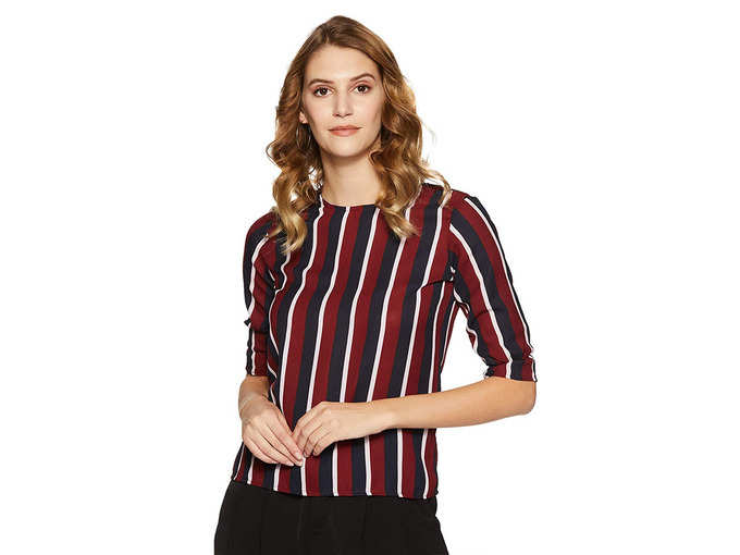 Krave Women&#39;s Striped Regular Fit Top