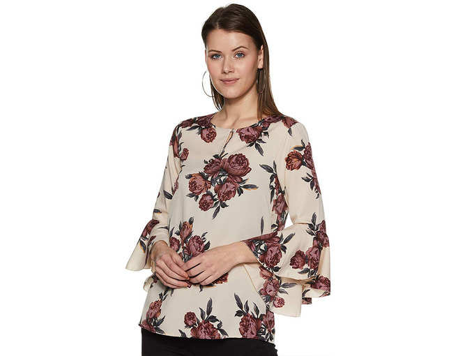 Styleville.in Women&#39;s Floral Regular Fit Top