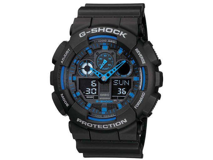 Casio G-Shock Analog-Digital Blue Dial Mens Watch - GA-100-1A2DR (G271)