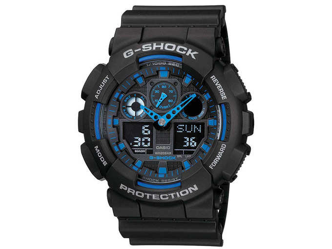 Casio G-Shock Analog-Digital Blue Dial Men&#39;s Watch - GA-100-1A2DR (G271)